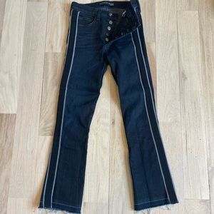 Veronica Beard Tuxedo Stripe Cropped Jeans